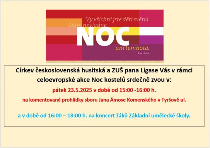 noc kostelů 2025