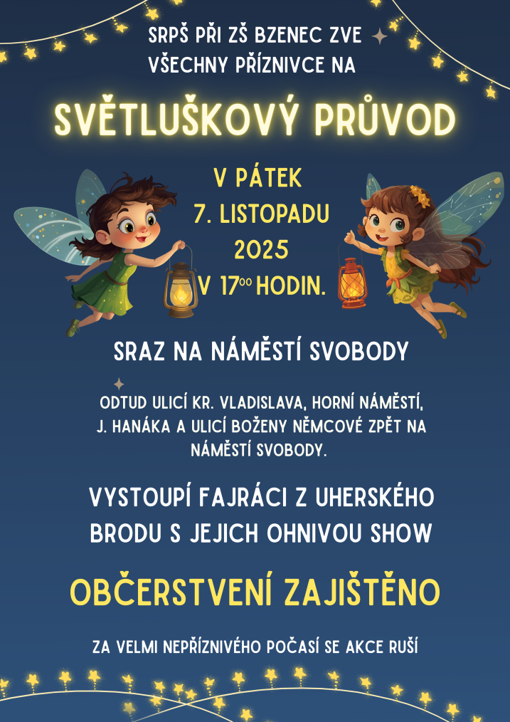 Světluškový průvod  SRPŠ 2025
