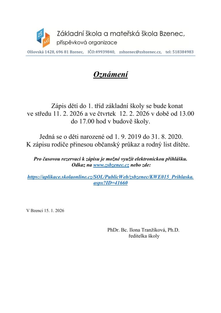Zápis do 1. tříd 26-27